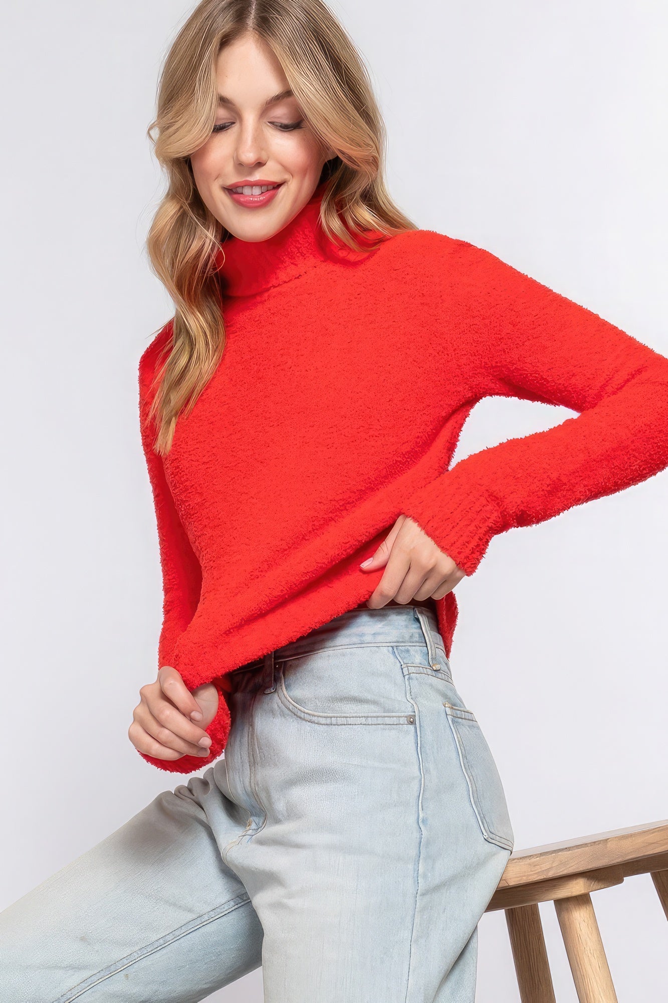 Turtleneck Sweater Top-58098.S--Love It Clothing