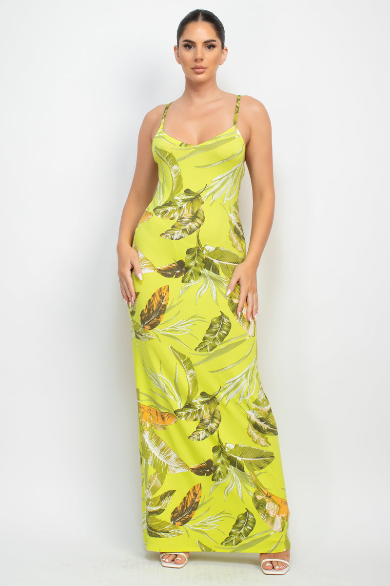 Scoop Tropical Print Maxi Dress-58137d.S-Select Size: S-Love It Clothing