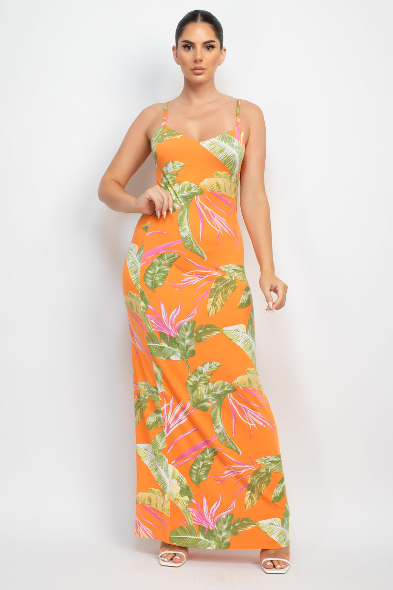 Scoop Tropical Print Maxi Dress-58137.S-Select Size: S, M, L-Love It Clothing