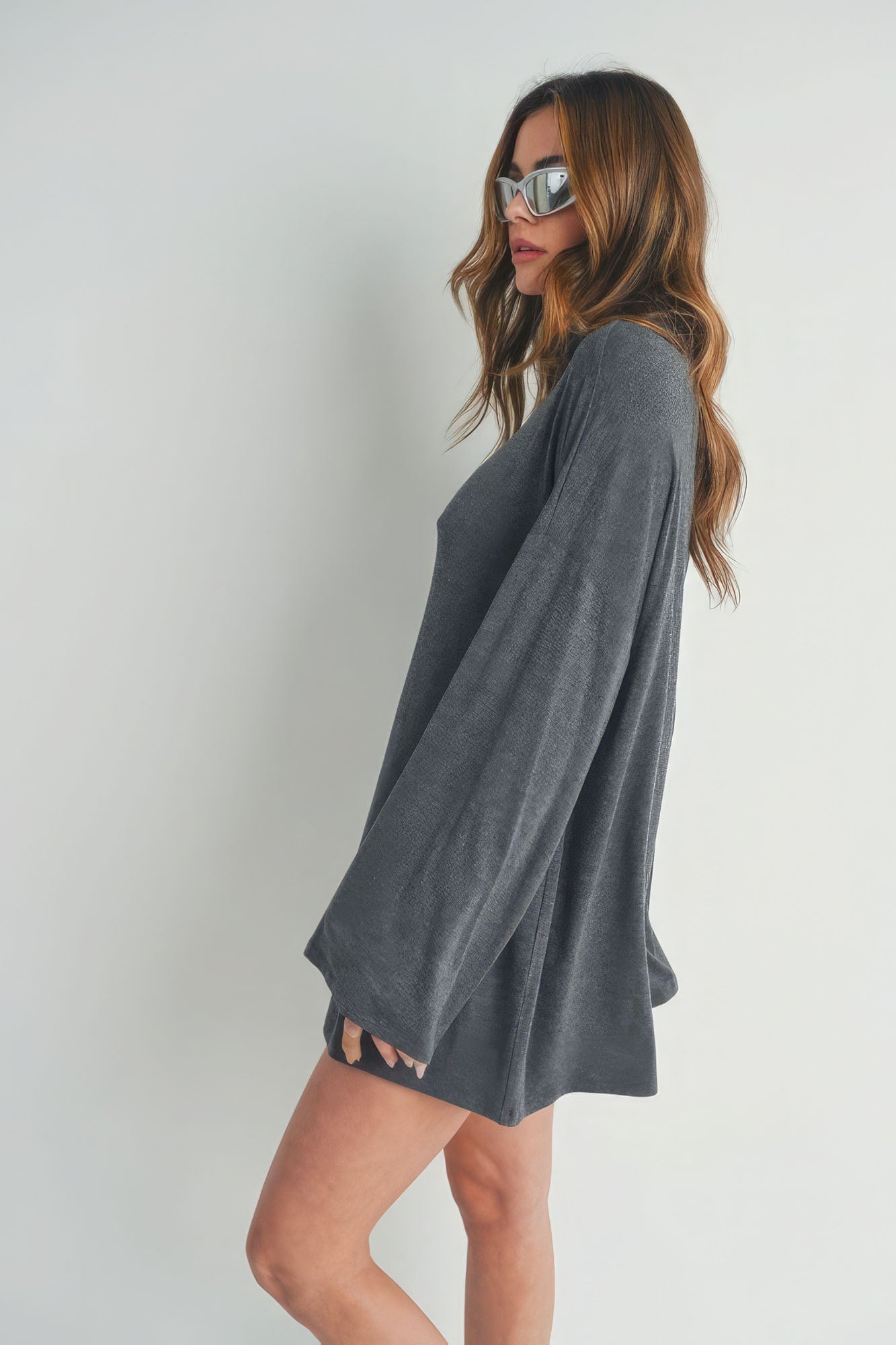 Bell Sleeve Turtle Neck Dress-58269.S--Love It Clothing