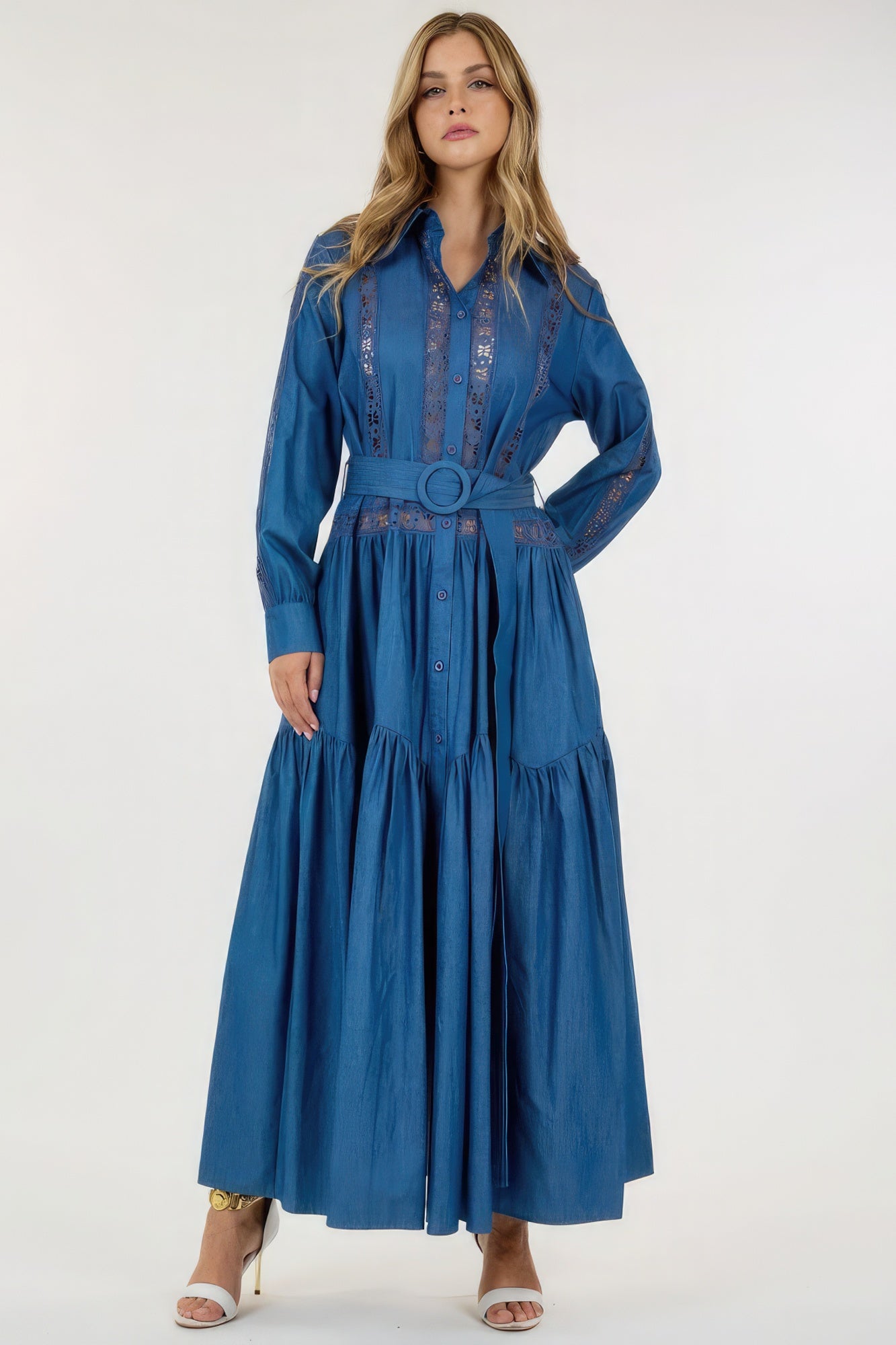 Long Sleeve Maxi Dress-58270.S--Love It Clothing