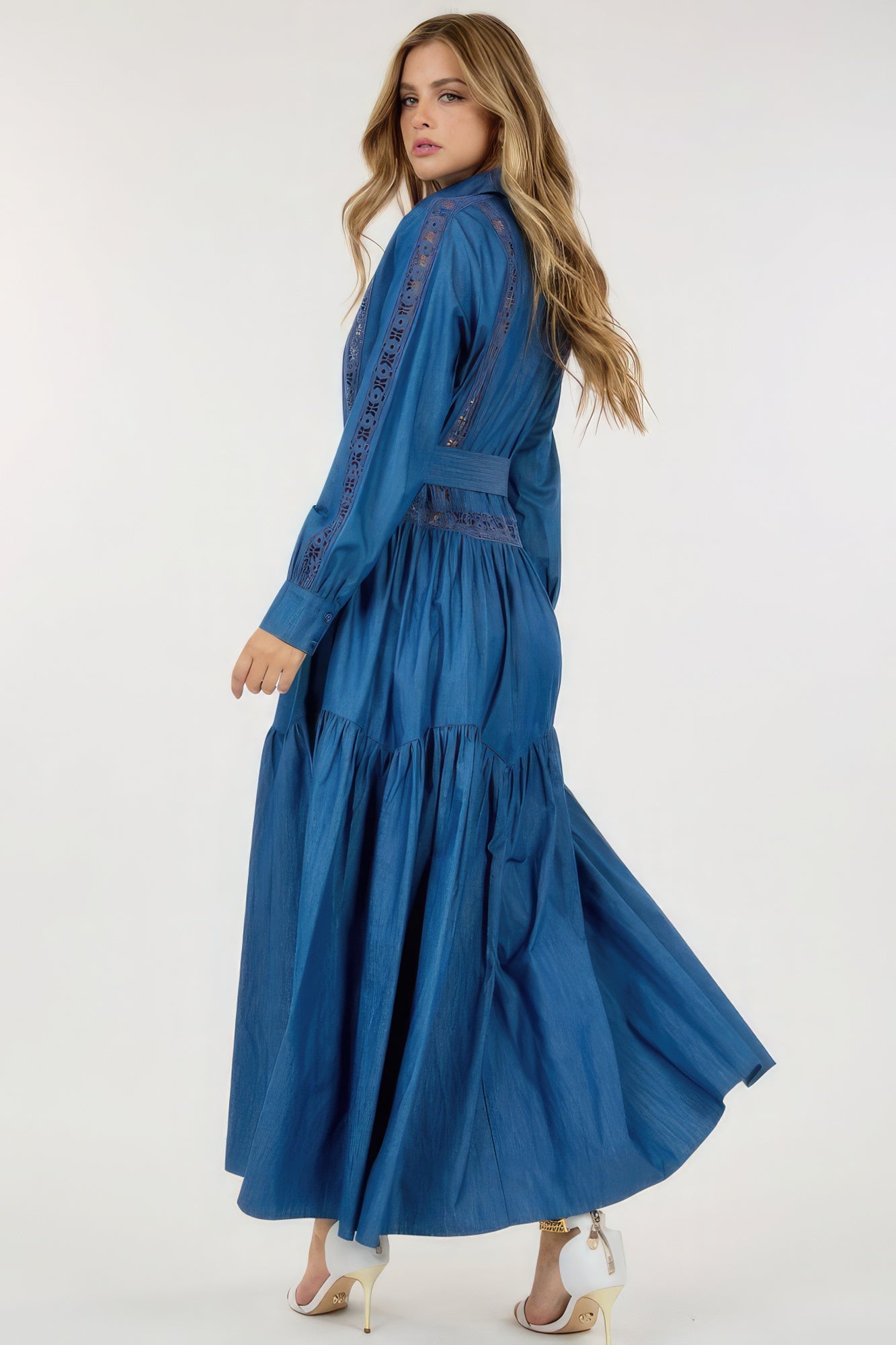 Long Sleeve Maxi Dress-58270.S--Love It Clothing