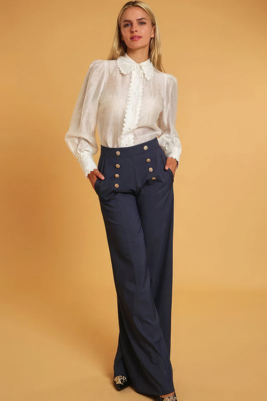 High Waisted Dressy Pants-58271b.S-Select Size: S-Love It Clothing