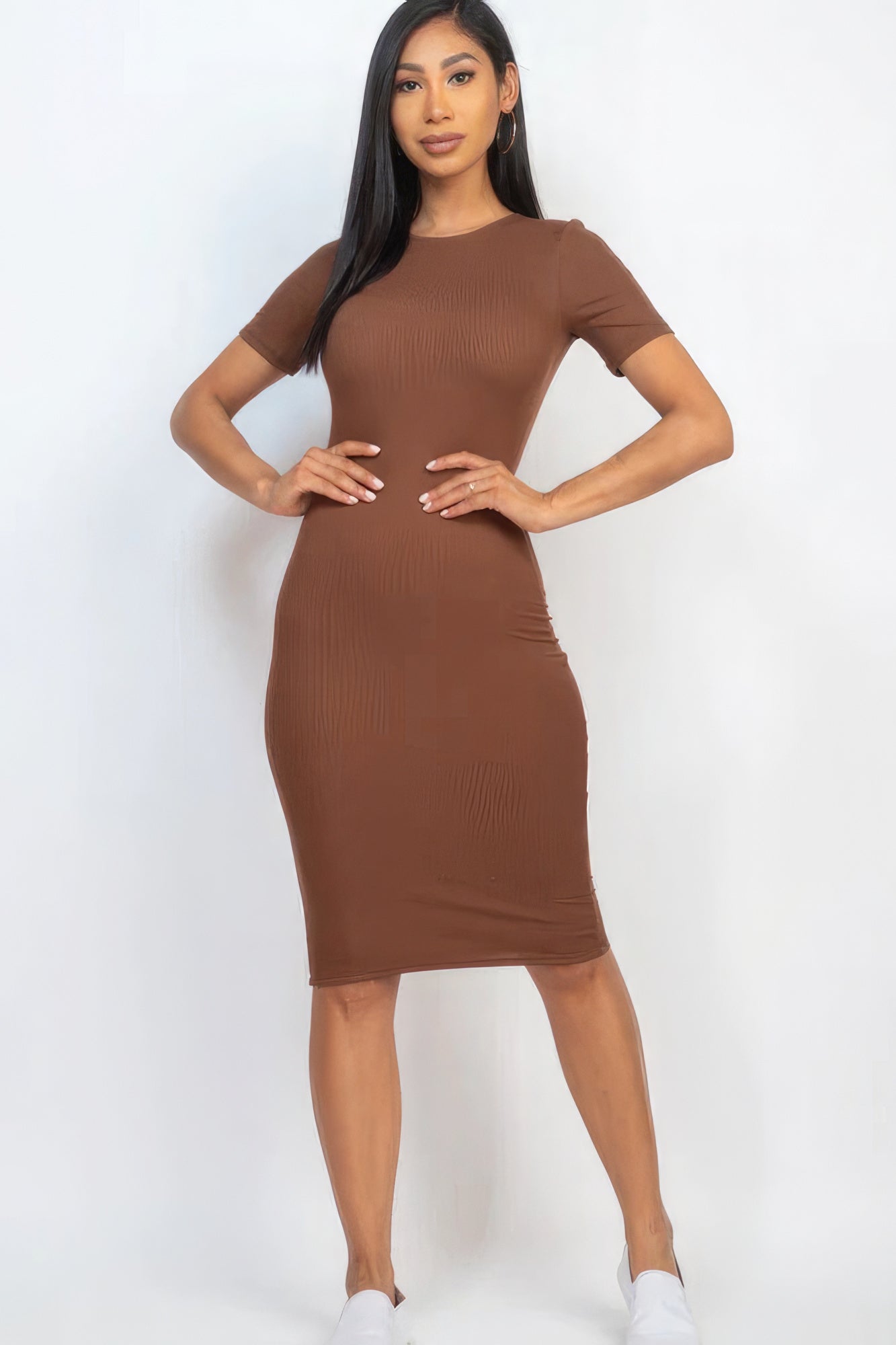 Ribbed Bodycon Midi Dress-58367a.S-Select Size: S, M, L-Love It Clothing