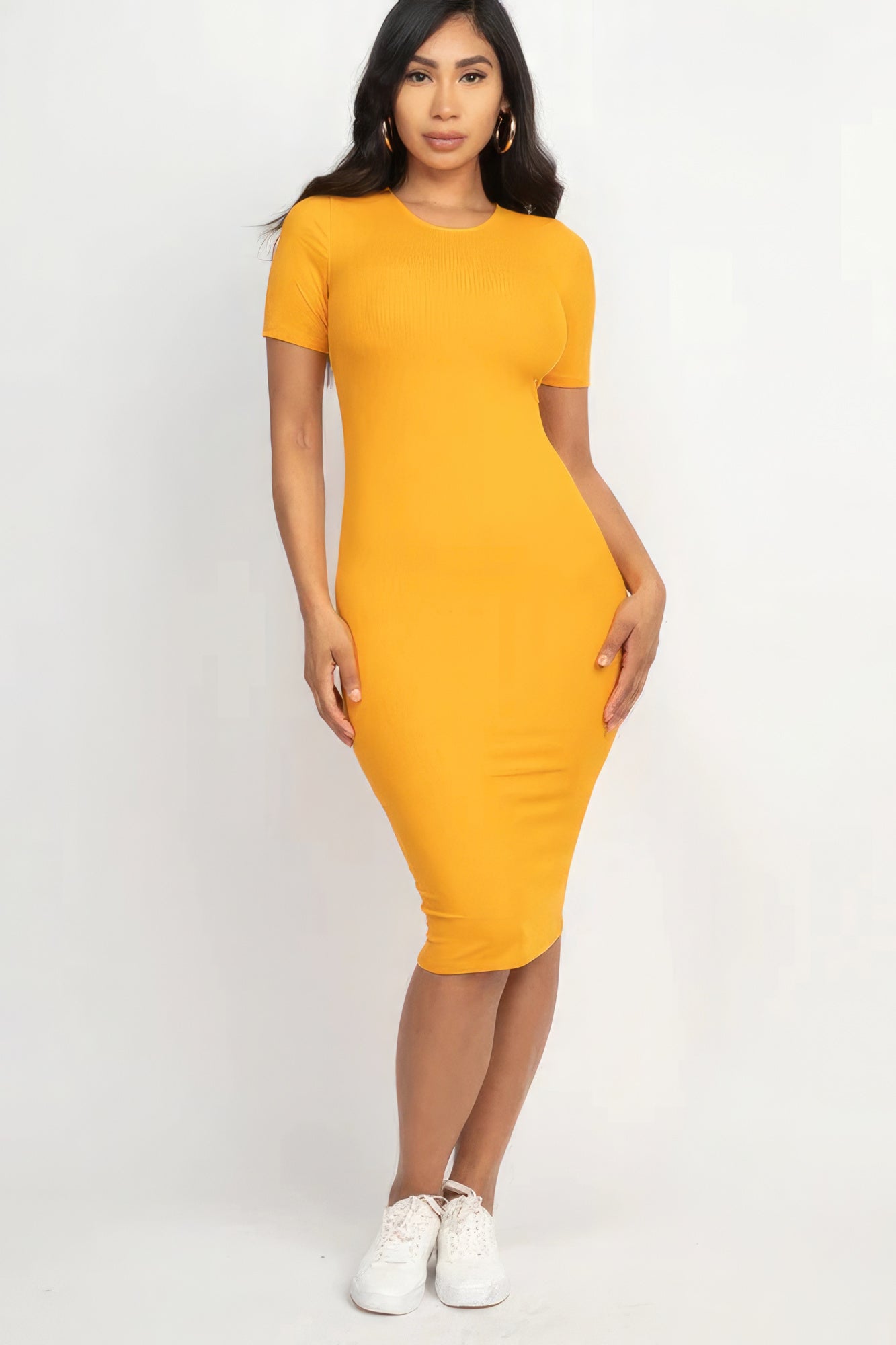 Ribbed Bodycon Midi Dress-58367a.S-Select Size: S, M, L-Love It Clothing