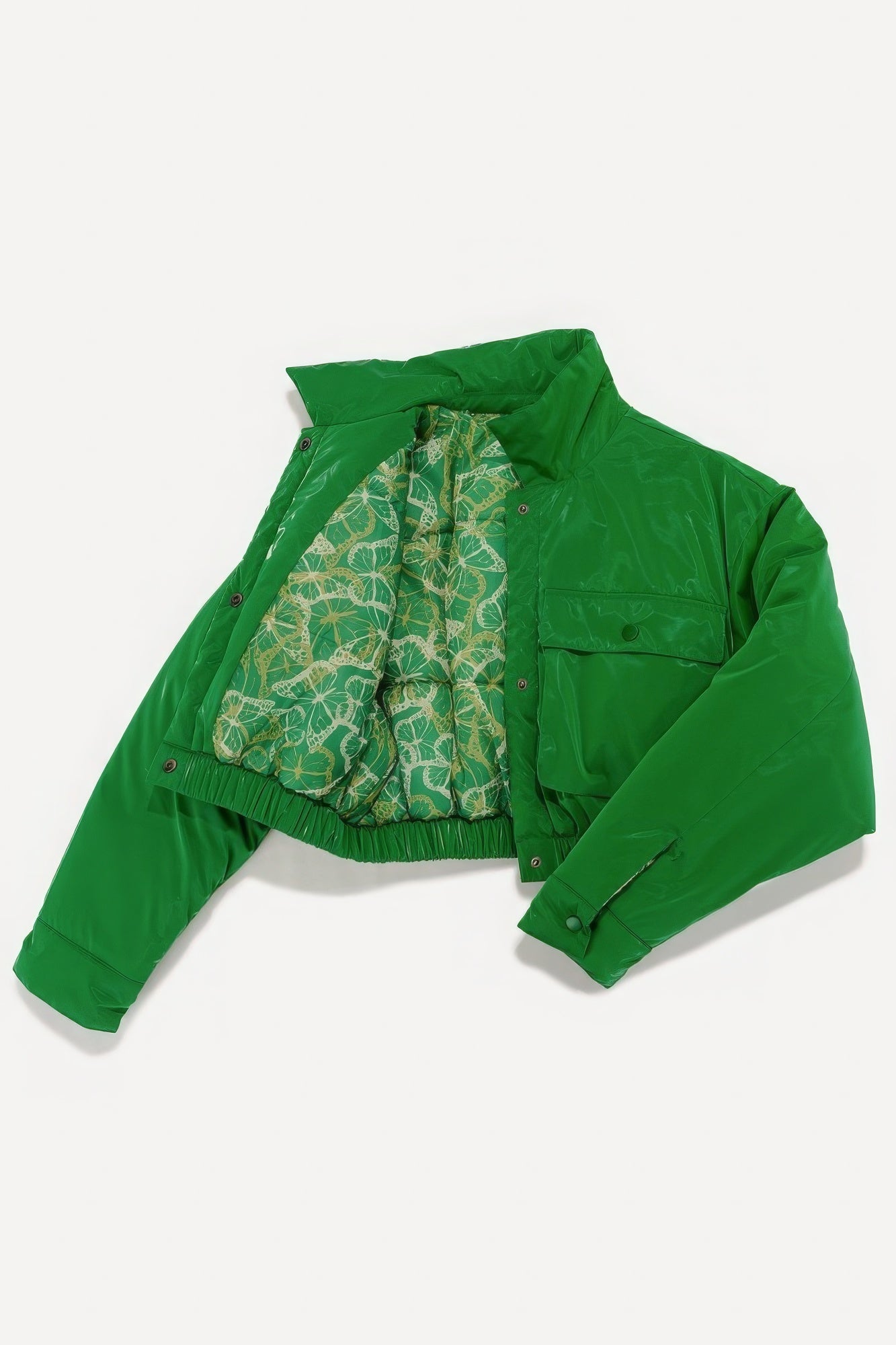 Shiny Puffer Bomber Jacket-58417d.S-Select Size: S, M, L, XL-Love It Clothing