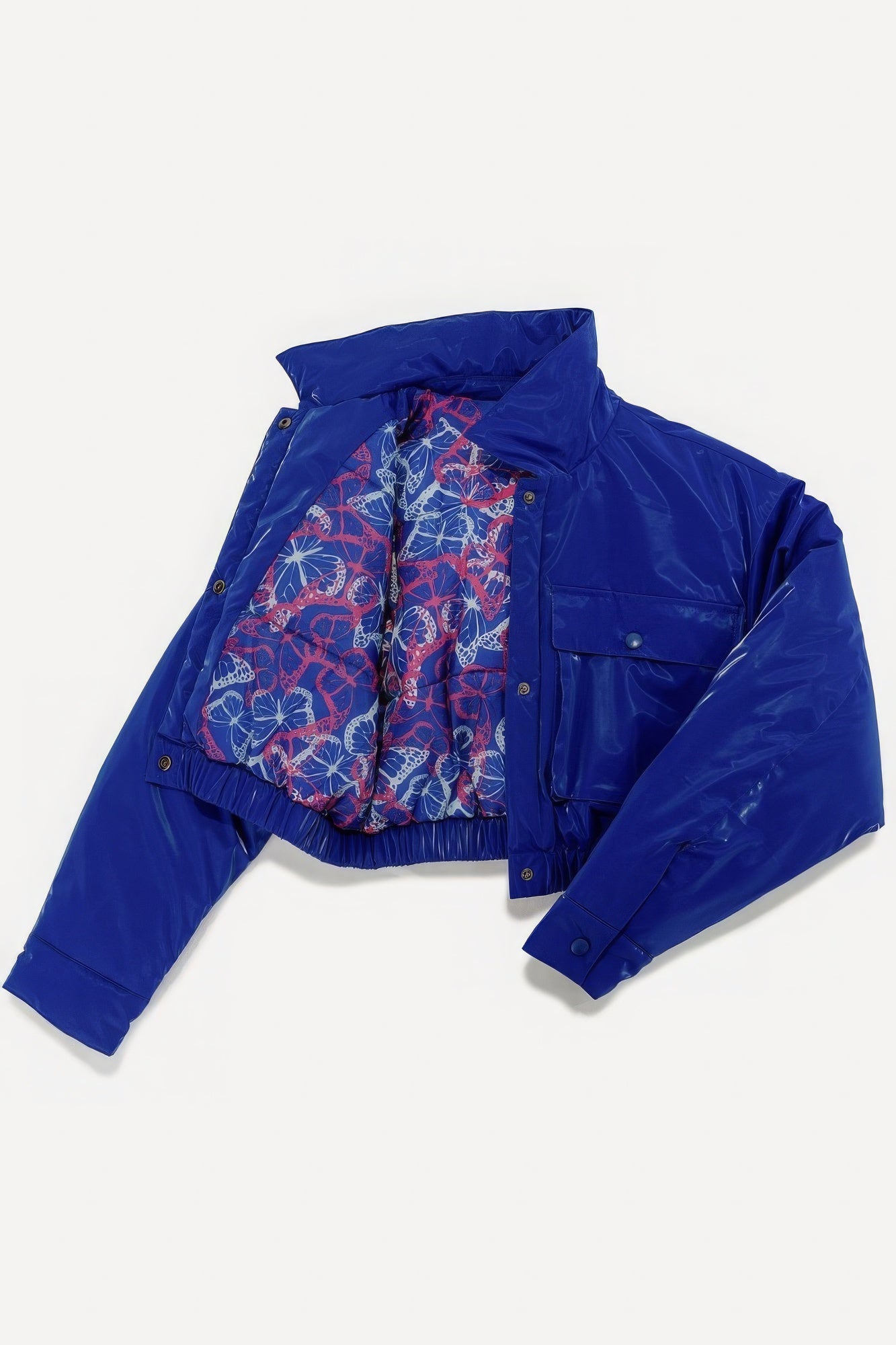 Shiny Puffer Bomber Jacket-58417d.S-Select Size: S, M, L, XL-Love It Clothing