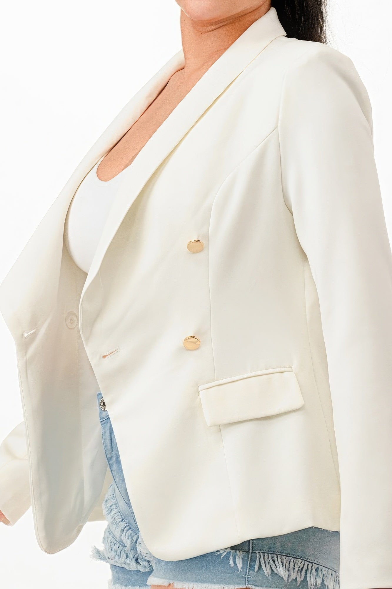 Double Breasted Blazer Jacket-58419d.S-Select Size: S, M, L-Love It Clothing