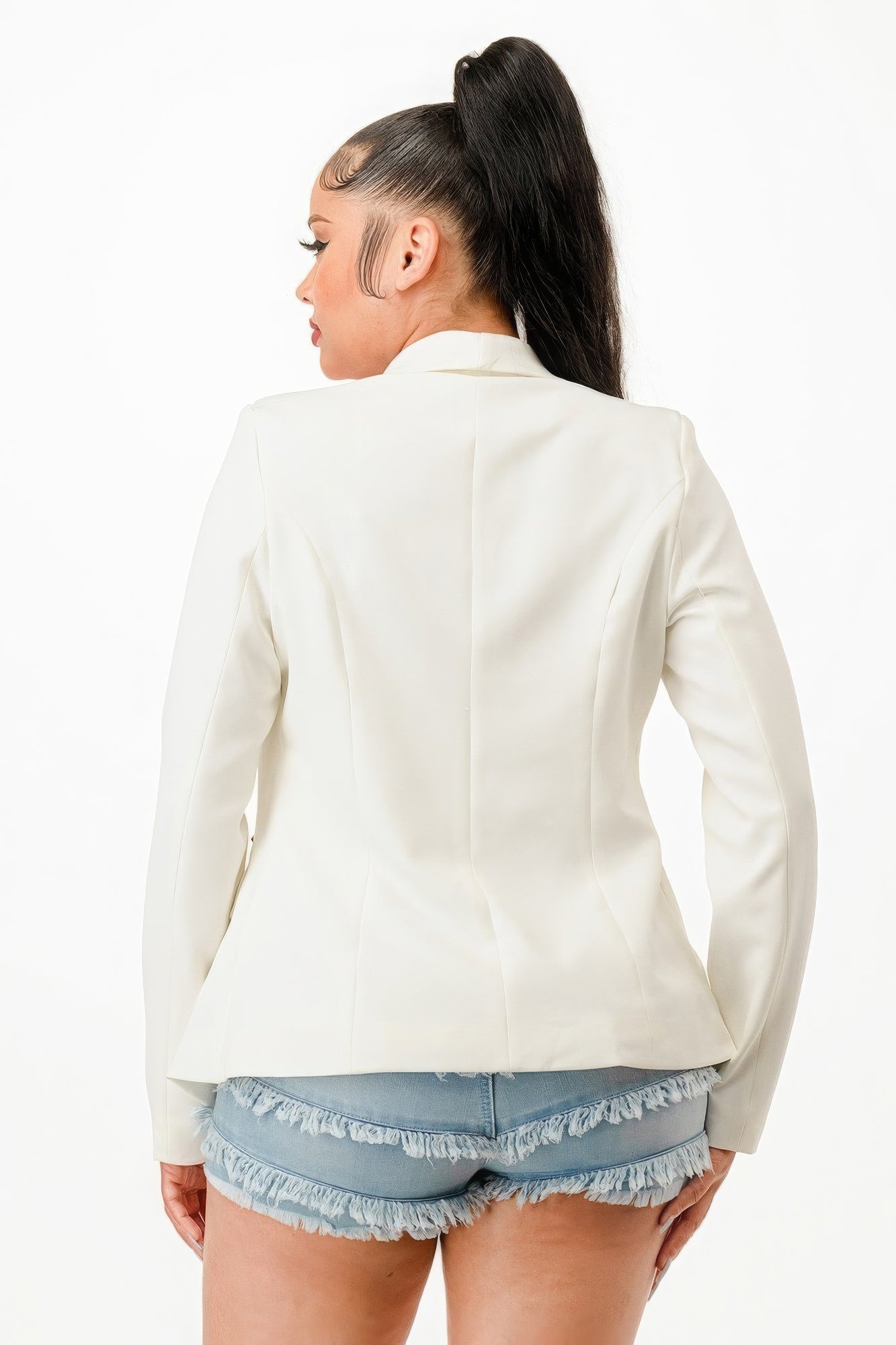 Double Breasted Blazer Jacket-58419d.S-Select Size: S, M, L-Love It Clothing