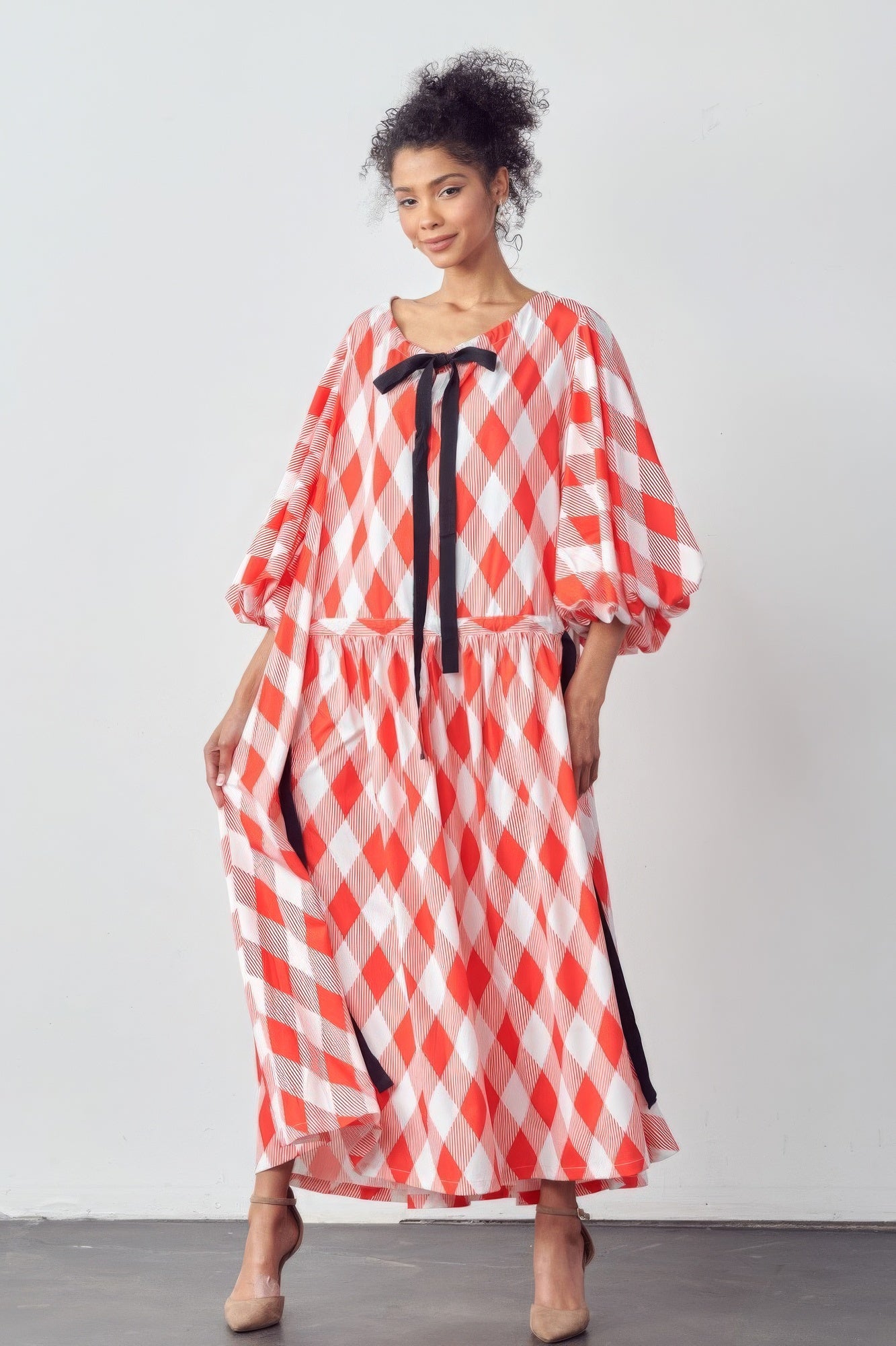 Balloon Sleeves Very Over Fit Pocketed Dress-58421.S--Love It Clothing