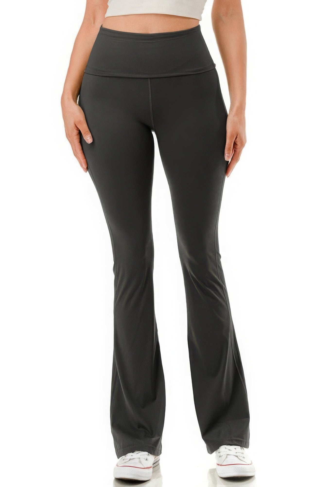 Wide Hw Premium Flare Yoga Legging Pants-58428.S--Love It Clothing