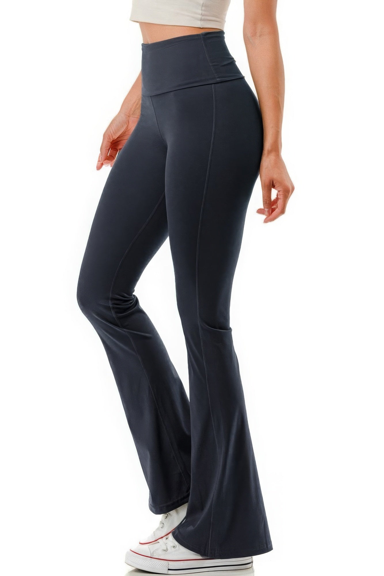 Wide Hw Premium Flare Yoga Legging Pants-58428.S--Love It Clothing