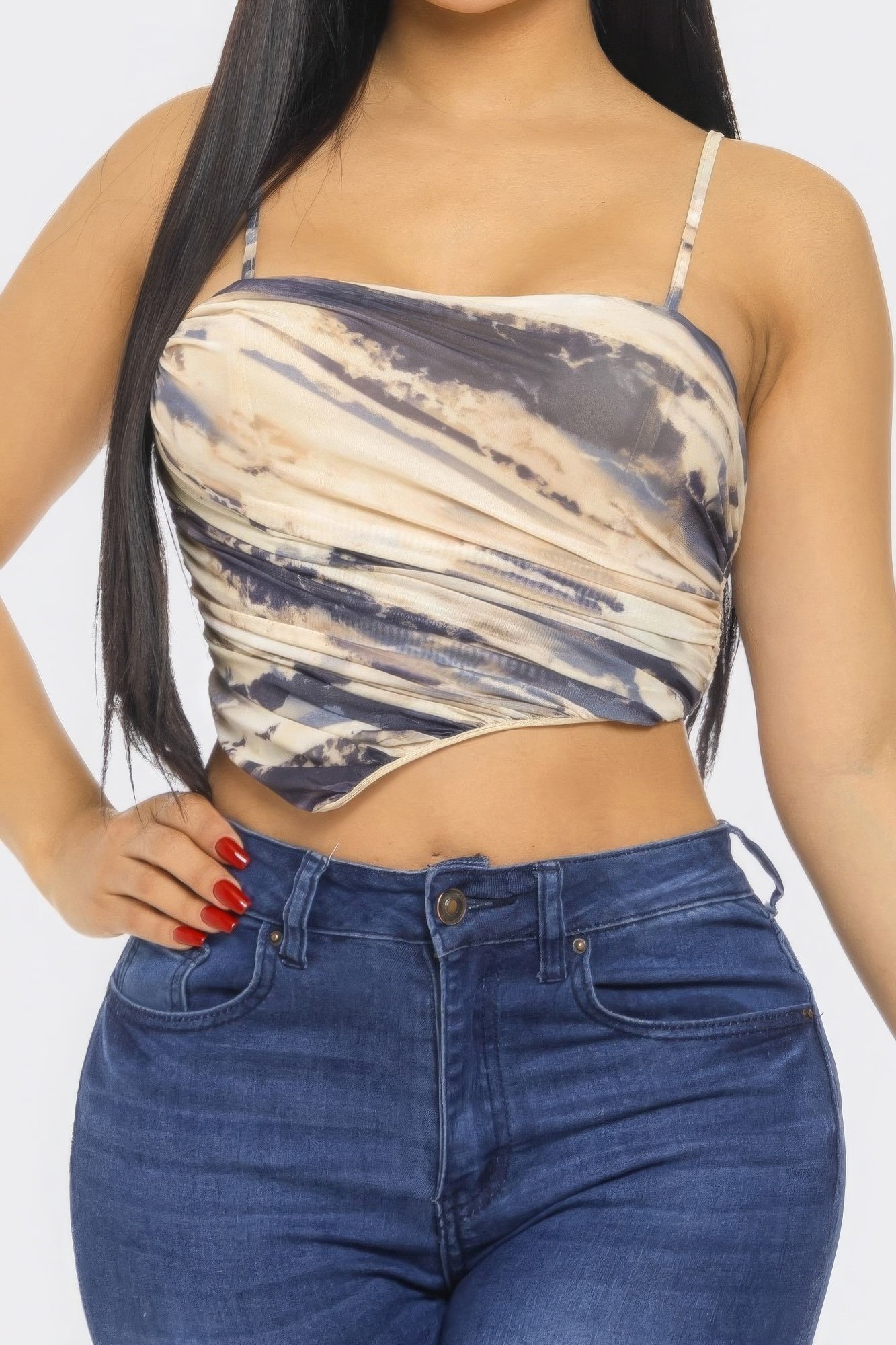 Mesh Print Top-58440.S-Select Size: S-Love It Clothing