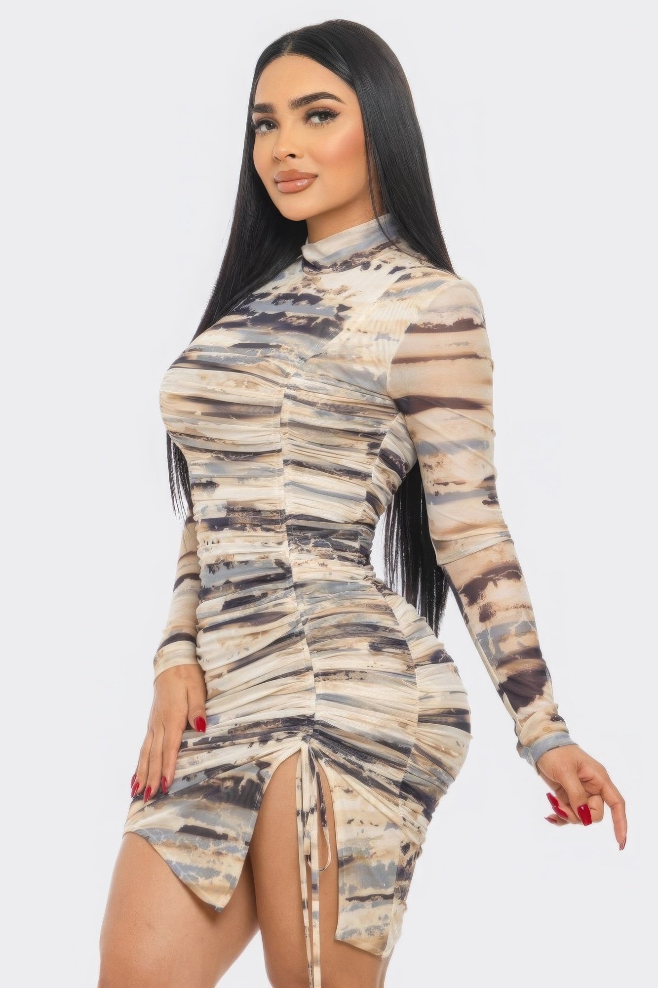 Print Mesh Mini Dress-58441.S-Select Size: S, M, L-Love It Clothing