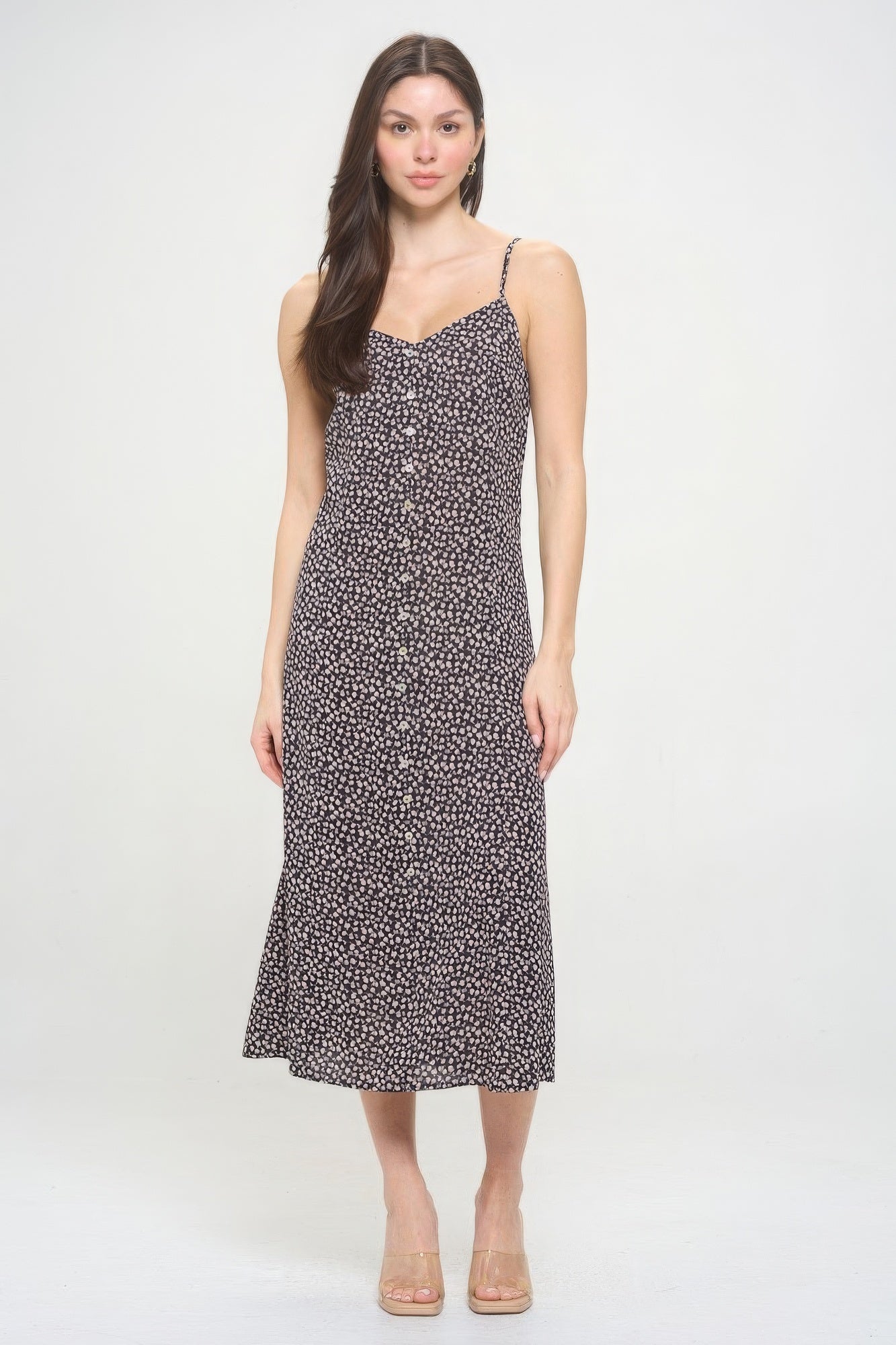 Floral Button Down Tied Back Maxi Dress-58455.S--Love It Clothing