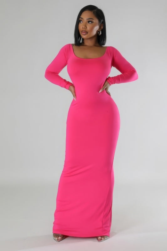 Long Sleeves Stretch Dress-58468a.S-Select Size: S-Love It Clothing