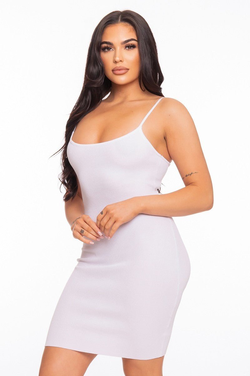 Cami Open Back Mini Dress-57600.S-Color: White-Love It Clothing