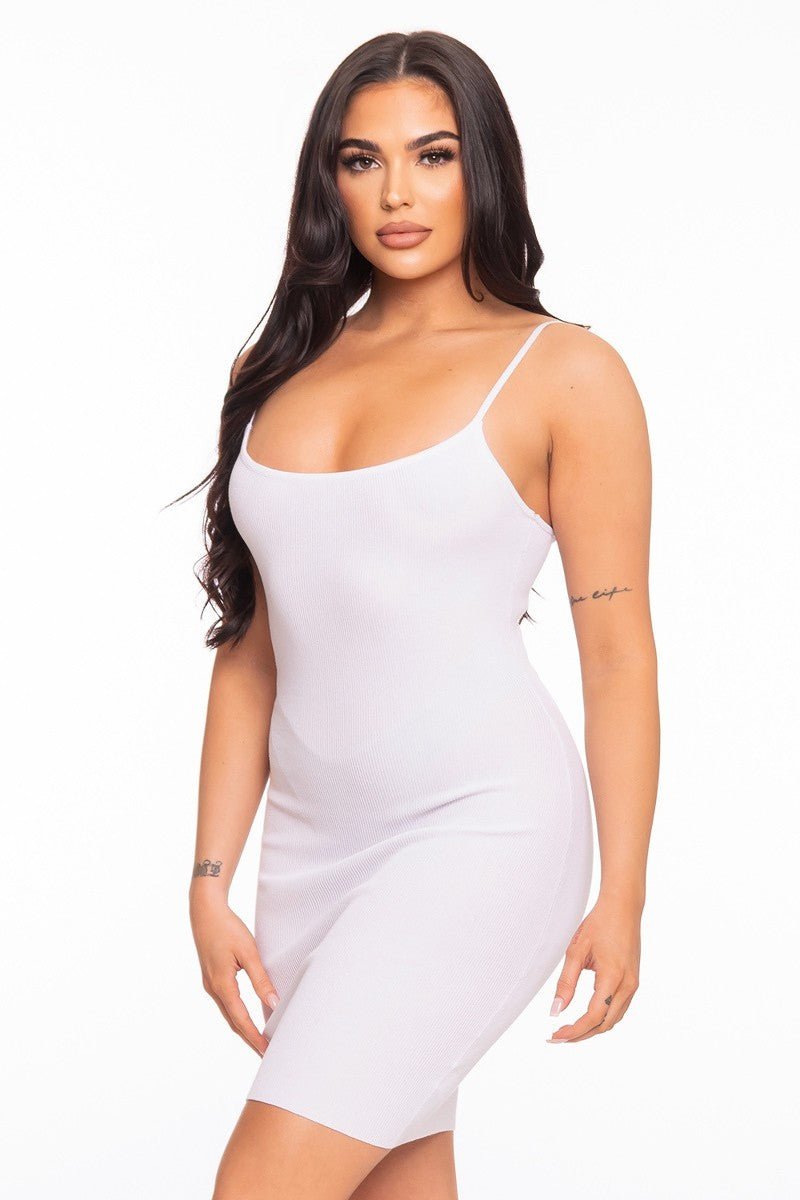 Cami Open Back Mini Dress-57600.S-Color: White-Love It Clothing