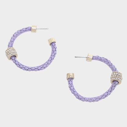 Color Texture Hoop Earring - Love It Clothing