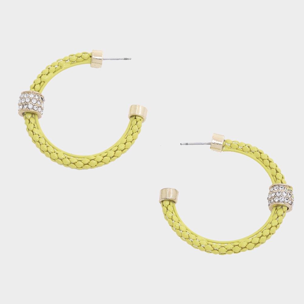 Color Texture Hoop Earring - Love It Clothing