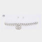 Double Circle Charm Curb Link Choker Necklace - Love It Clothing