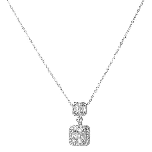 Double Square Necklace-57716.CRR--Love It Clothing