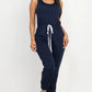 Elasticized Waist Jogger Jumpsuit-BP2901-Select Size: S-Love It Clothing