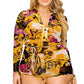 Plus gold & floral pattern print belted romer - Love It Clothing