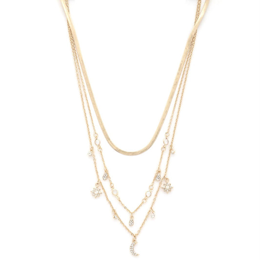 Sodajo Moon Star Charm Layered Necklace-57720.GD--Love It Clothing