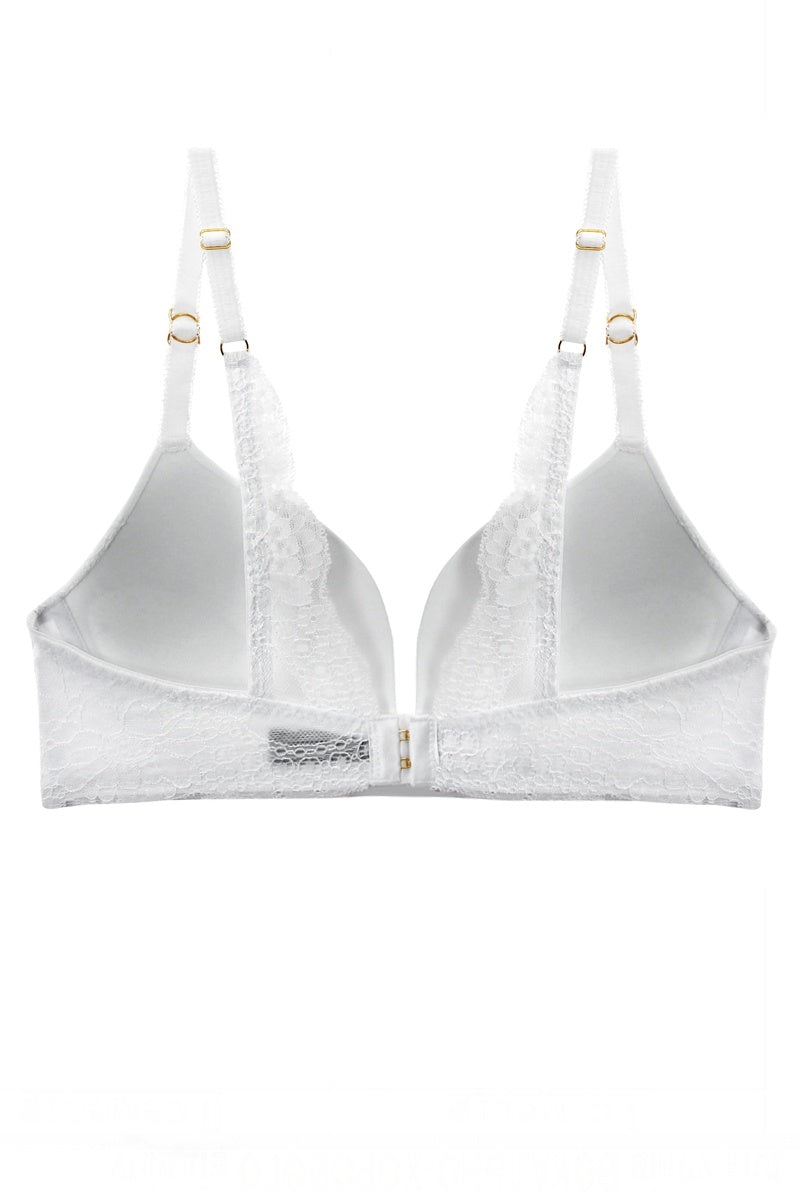 Solid / Lace Demi Bra-51723.32B--Love It Clothing