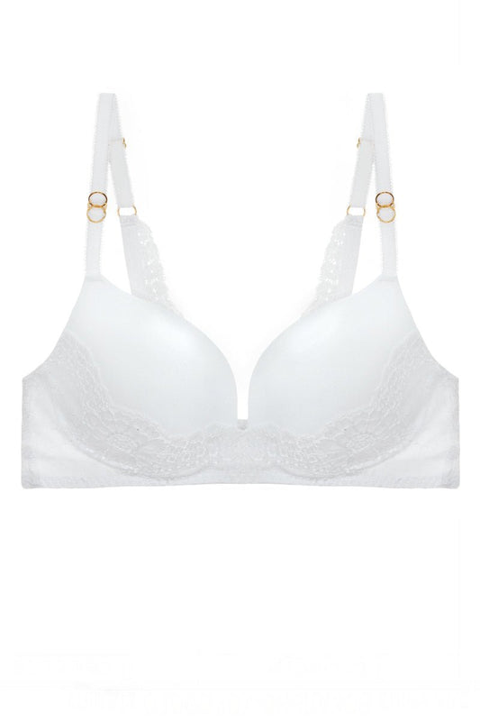 Solid / Lace Demi Bra-51723.32B--Love It Clothing