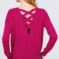 V-neck Back Cross Sweater - Love It Clothing