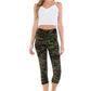 Yoga Style Banded Lined Tie Dye Printed Knit Capri Legging With High Waist. - Love It Clothing